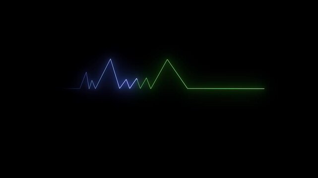 Neon heartbeat and pulse illustration background.,Heartbeat monitor pulse graphic neon glowing light animation