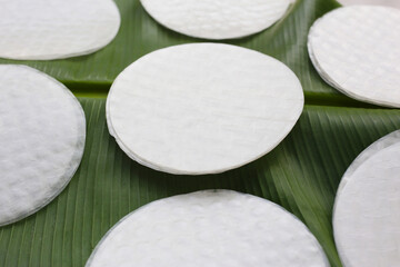 Stacked round sheets of Vietnamese rice paper