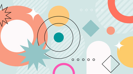 Fototapeta premium Abstract pastel geometric design ideal for backgrounds, wallpapers, prints, and marketing materials with a modern and artistic touch.