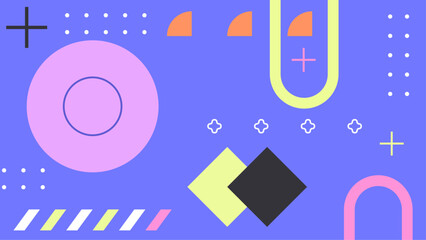 Obraz premium Purple abstract design with pastel shapes. Suitable for backgrounds, digital art, and modern graphic design projects with a vibrant touch.