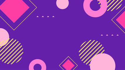 Pink, purple, and yellow geometric shapes create a vibrant and modern design suitable for backgrounds, web graphics, and artistic projects.