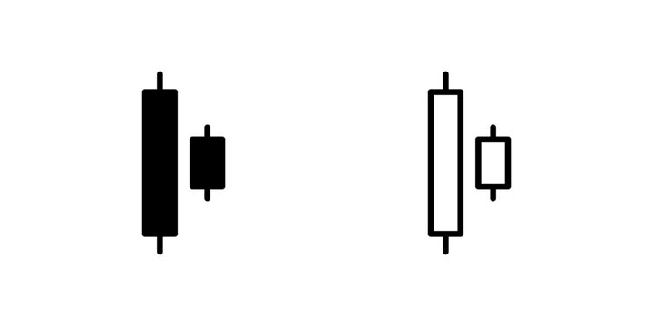 Professional bullish harami candlestick pattern icons designed for technical analysis and trading dashboard applications