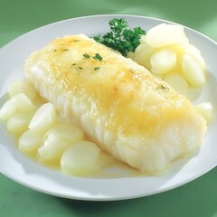Grilled cod fillet with potatoes offers a healthy and satisfying meal choice