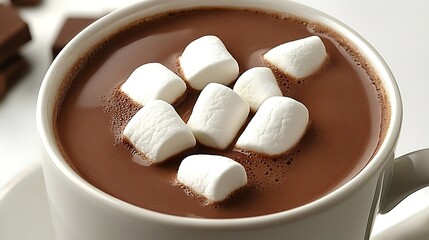 Indulge in a Cup of Comfort: Hot Chocolate with Marshmallows on a Cozy Day
