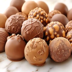 Indulgent Chocolate Truffles: A Decadent Sweet Treats Delight Close-up