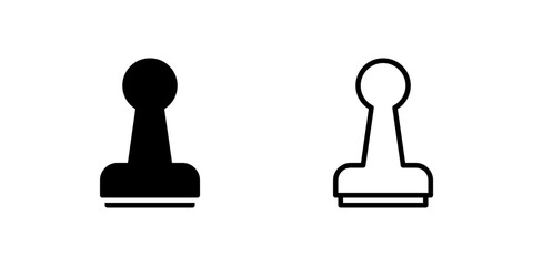 Rubber stamp icon set ideal for approval and office themes