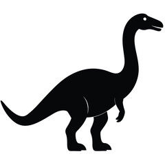 Tyrannosaurus Rex dinosaur vector illustration with wild animal silhouettes