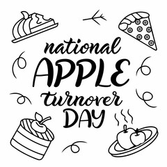 NATIONAL APPLE TURNOVER DAY vector illustration