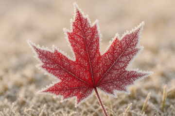 red maple leaf on the ground