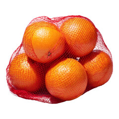 Fresh Oranges in Red Net Bag Ready for Healthy Snacking and Cooking
