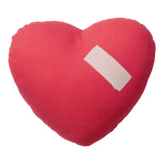 Heart-Shaped Pillow with Bandage Patch for Comfort and Healing