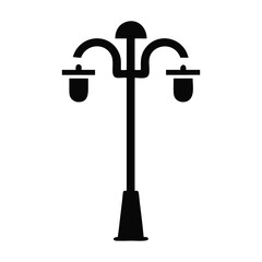 Lamppost street road light Vector Design.