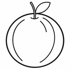 Cantaloupe outline icon on white background