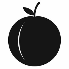 Fototapeta premium Cantaloupe silhouette on white background