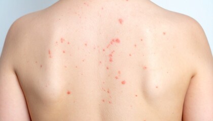Naklejka premium A sensitive and clear close-up image of eczema on a adult's body, typically showing dry, red, and inflamed patches.