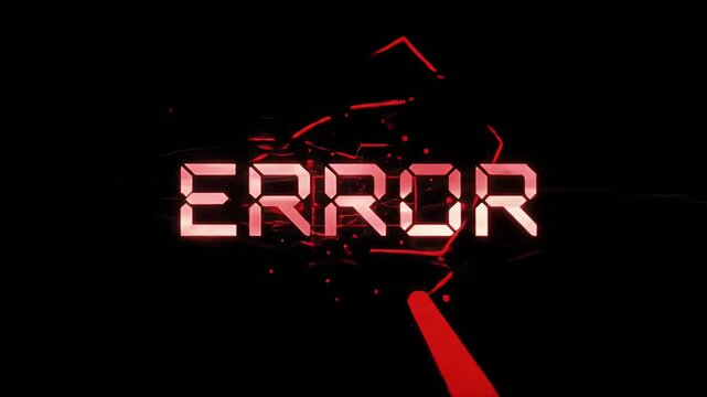 Red digital error message display