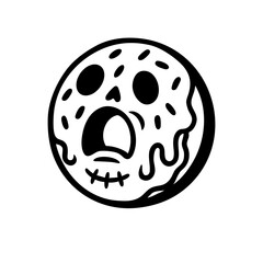 Screaming Skull Cookie SVG