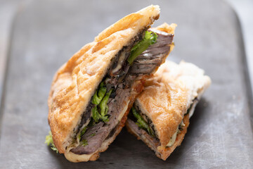 rustic italian roast beef sandwich