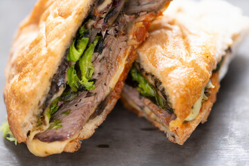 rustic italian roast beef sandwich