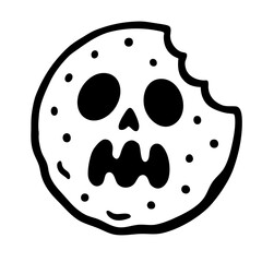 Bitten Skull Cookie SVG