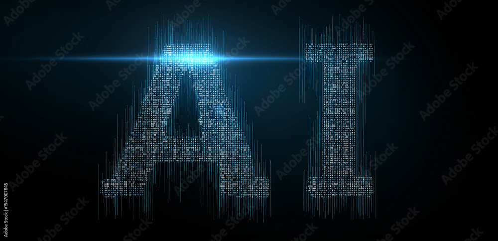 Poster against the circuit board background, 