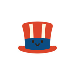 Cute Uncle Sam Hat Vector Illustration Independence Day