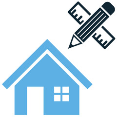 House design icon vector, illustrating residential architecture and home aesthetics. Ideal for themes of interior planning, property development, custom homes, and comfortable living spaces.