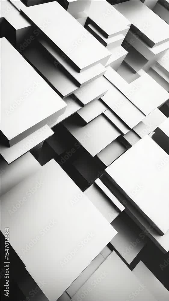 Poster monochrome abstract of a city skyline. geometric cubist design with high contrast and sharp edges.