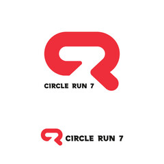 CR7 or Q initial alphabet letter logo and icon design template vector illustration. Modern, minimalist, flat, and rounded style