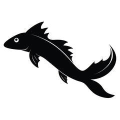 Fish Vector Illustration on White Background