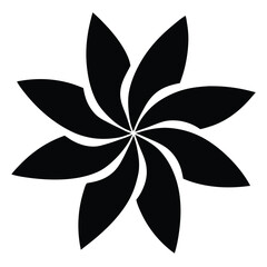 Black and white floral and leaf vector illustration design