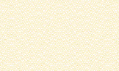 繋がらない丸みを帯びたオレンジ色の4本の菱青海波のフレームが並ぶパターン