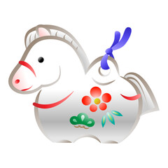 馬の土鈴　松竹梅