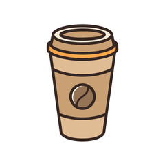 Compostable Coffee Cup Vector – Eco-Friendly Disposable Cup Illustration