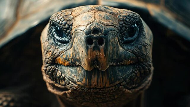 The turtle seems angry or agitated.