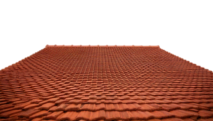 Selective focus ripple of roof 3D Isolated on Transparent or White Background
