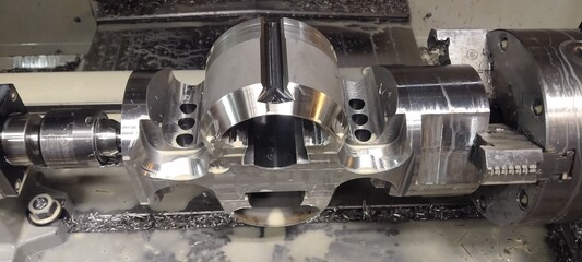 close up of an industrial machine