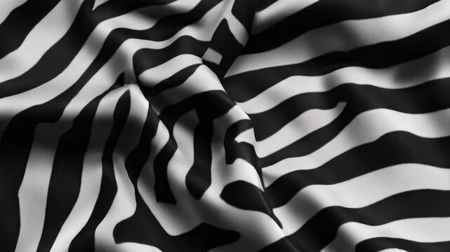 Black and white zebra print on fabric texture background with diagonal stripes pattern.