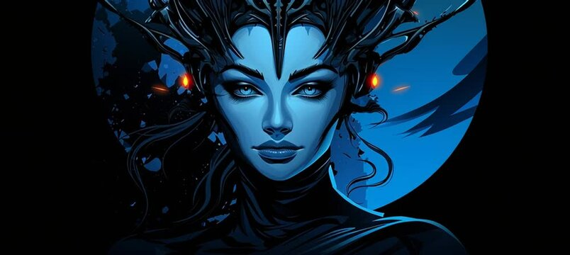 Night Queen vector illustration