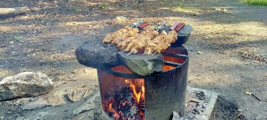 Grill  in the forest