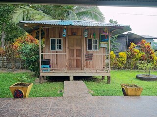 Bocas del Toro Panama - typical house in Almirante or Changuinola