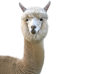 Fototapeta premium Alpaca isolated on a transparent or white background