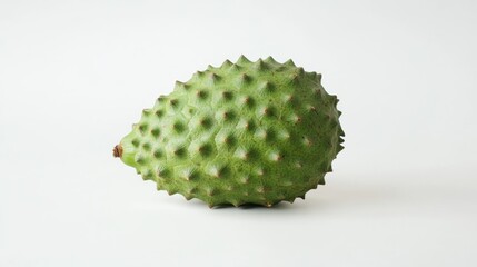 Green fruit on white background