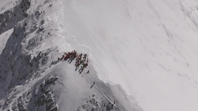 climber on the Top of Mt. Everst
