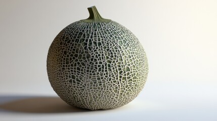 Cantaloupe on a white background