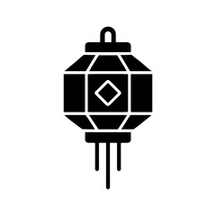 Obraz premium Chinese lantern icon in filled style – representing festive cultural light
