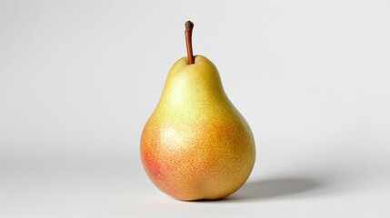 Single pear on white background