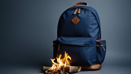 School bacg isolated on blue background