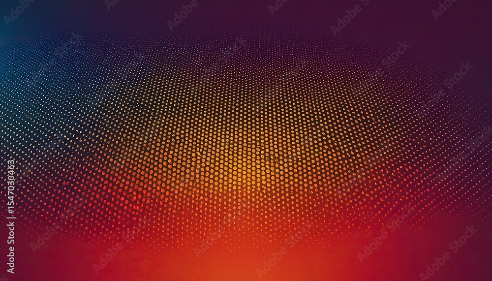 Poster on a dark gradient background the volume blurry glow of red and violet color