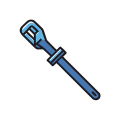 Stylized blue pipette illustration on a plain black background